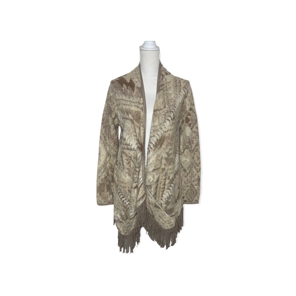 LUCKY BRAND Open Front Fringe Cardigan Sweater S NWT - Picture 8 of 11